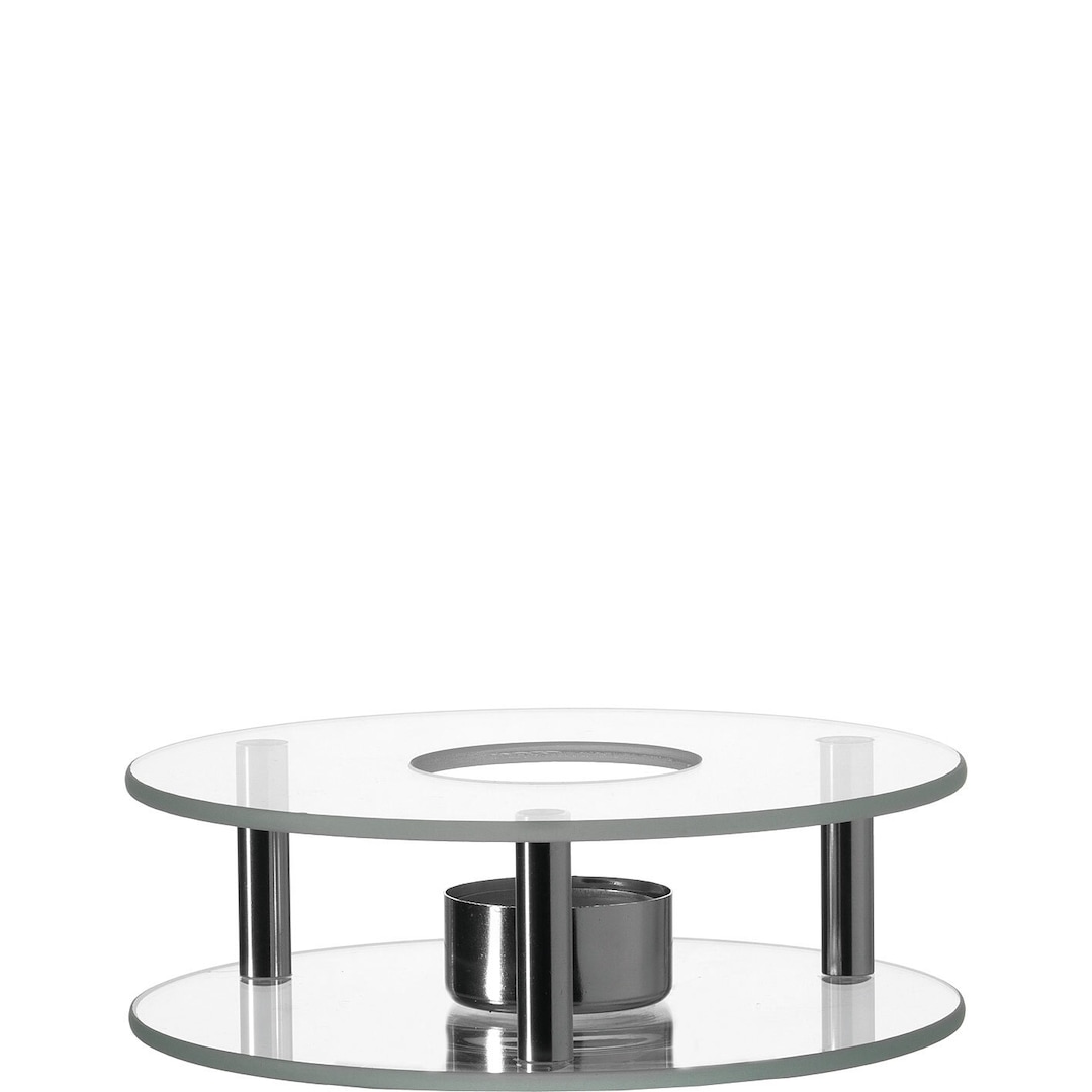 LEONARDO Stövchen Ø 15,6 cm SCALDINO Glas/Metall
