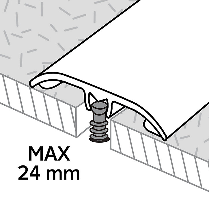 Barre de seuil en aluminium décor bois GoodHome 37 x 1 800 mm DÉCOR 245