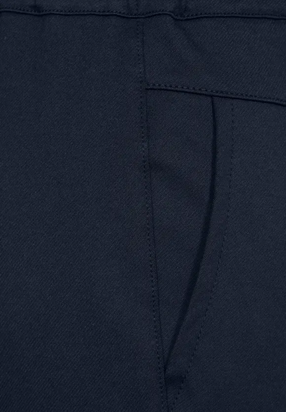 Loose Fit Paperbag Hose - deep blue