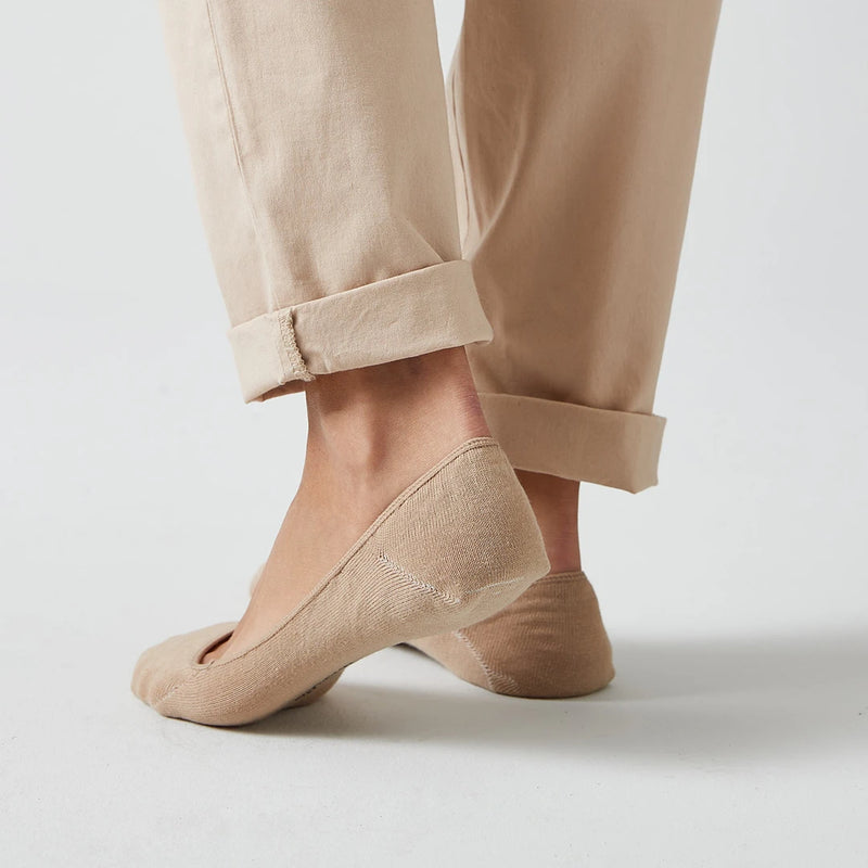 Loafer Socken aus Bio-Baumwolle Beige