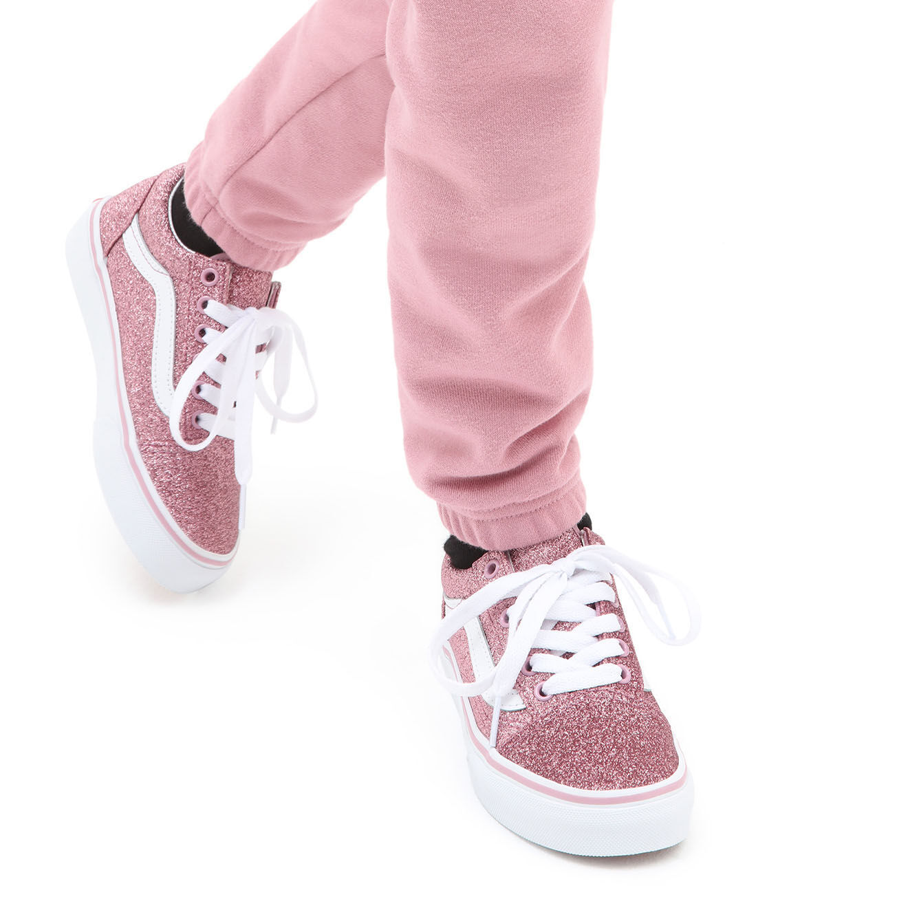 Vans Sneakers en Cuir & Textile Old Skool roses