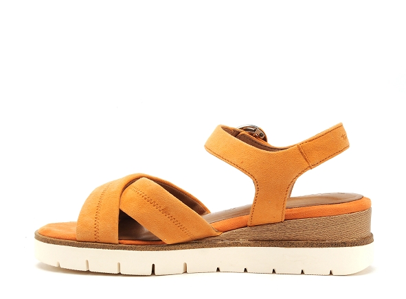 Tamaris nu pieds plats femme 28202 42 velours orange