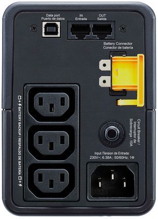 APC Back-UPS Line-interactive - 0,5 kVA - 300 W - 3 AC-uitgangen