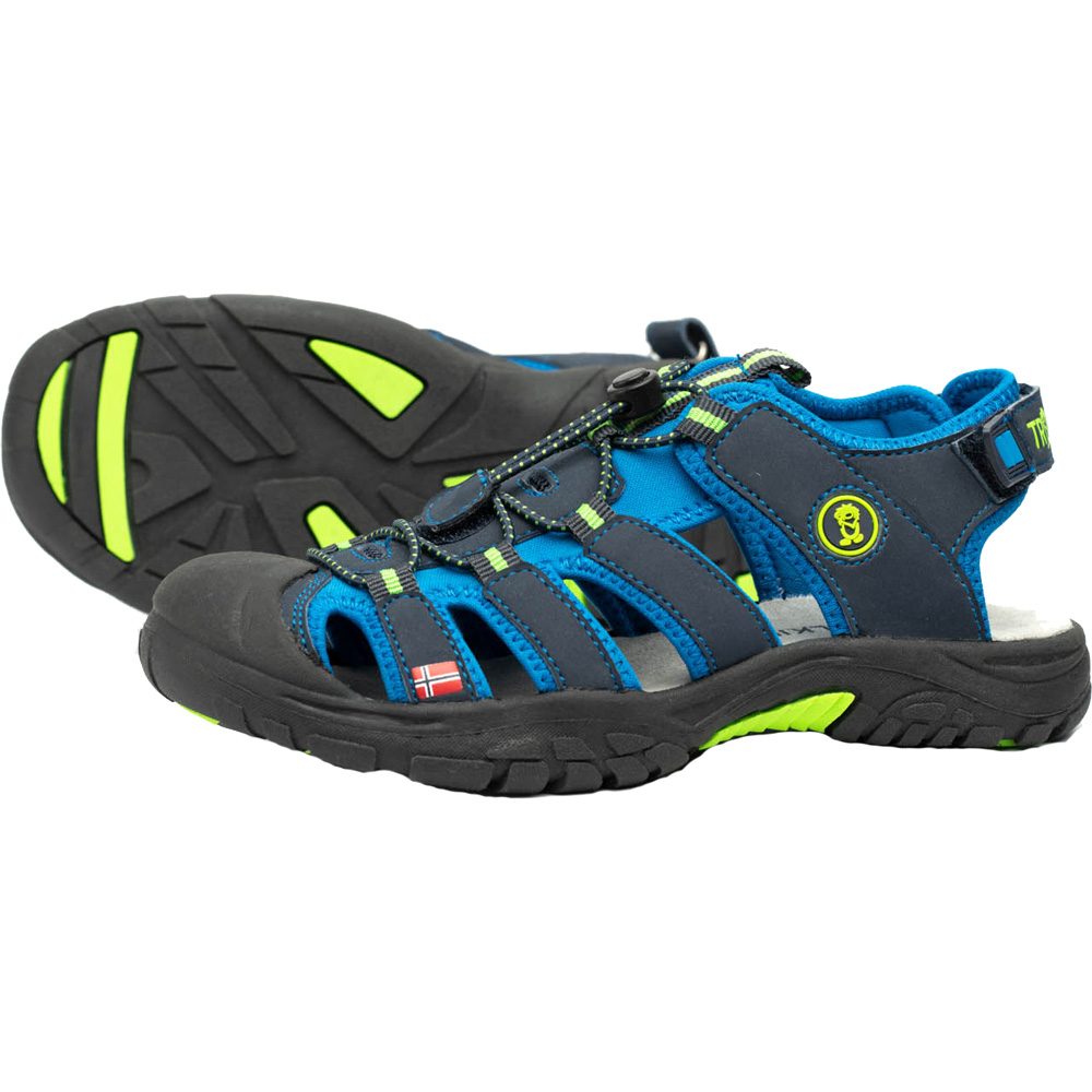 Trollkids Kvalvika Sandale Kinder navy viper green