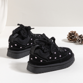 Little hearts chunky sneakers - zwart