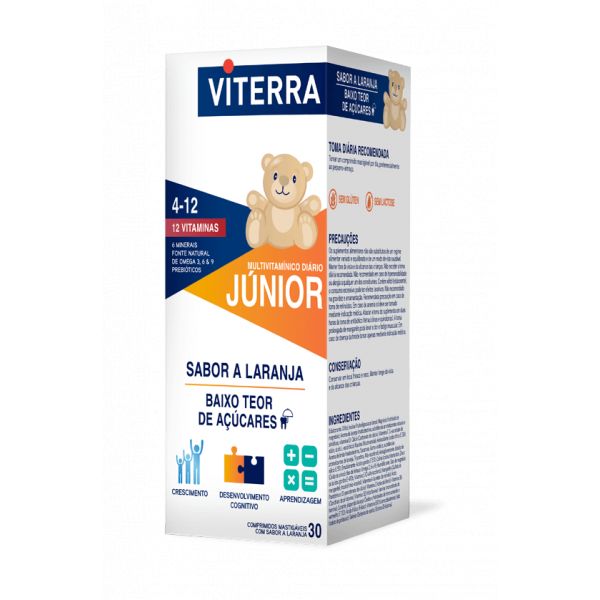 Omega Pharma Viterra Junior Multivitamínico 30 Comprimidos mastigáveis