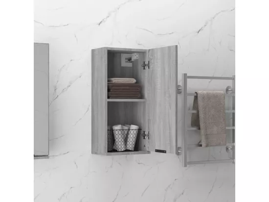Armoire de salle de bain murale Sonoma gris 32x20x67 cm
