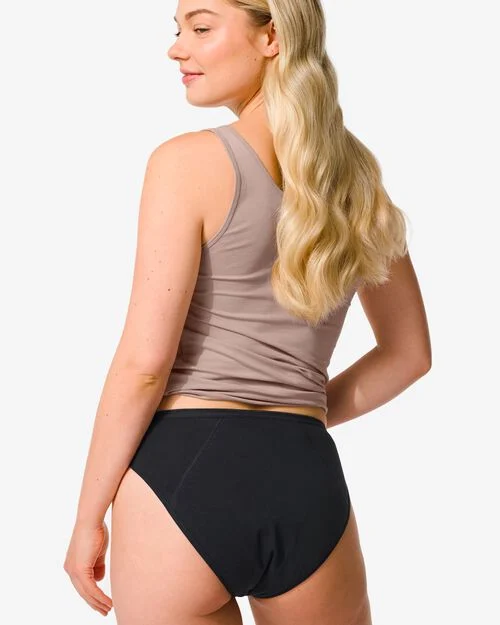culotte menstruelle en coton à haute absorption noir