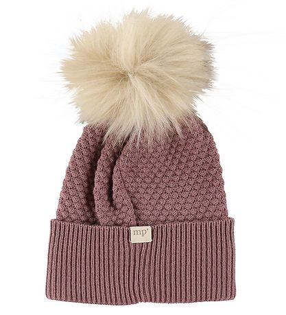 Mp Beanie m. Kvast - OSlå - Uld - Rose