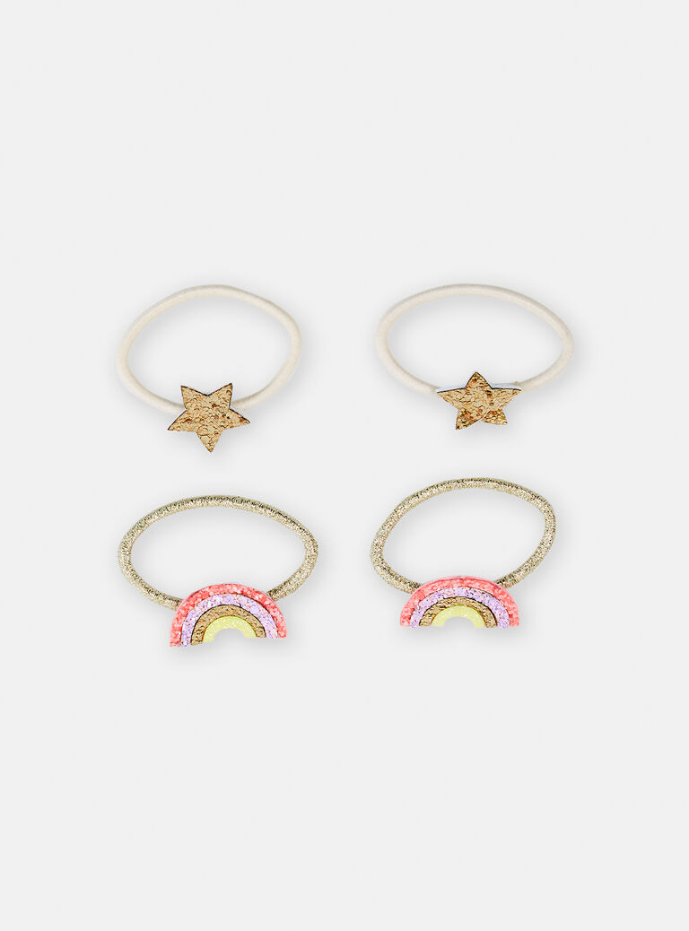 Lot de 4 élastiques paillettés pour fille