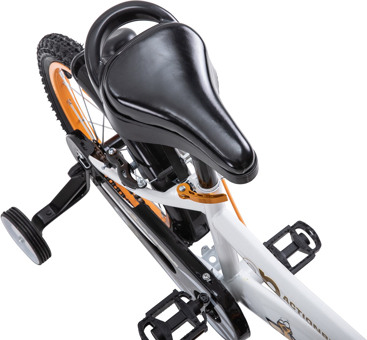 Actionbikes Kinderfahrrad Timson 16 Zoll, V-Brake-Bremsen, höhenverstellbar, Stützräder, Korb