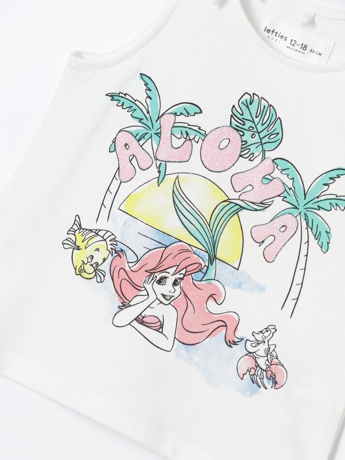 Conjunto de regata e shorts da Pequena Sereia ©DS - Off-White