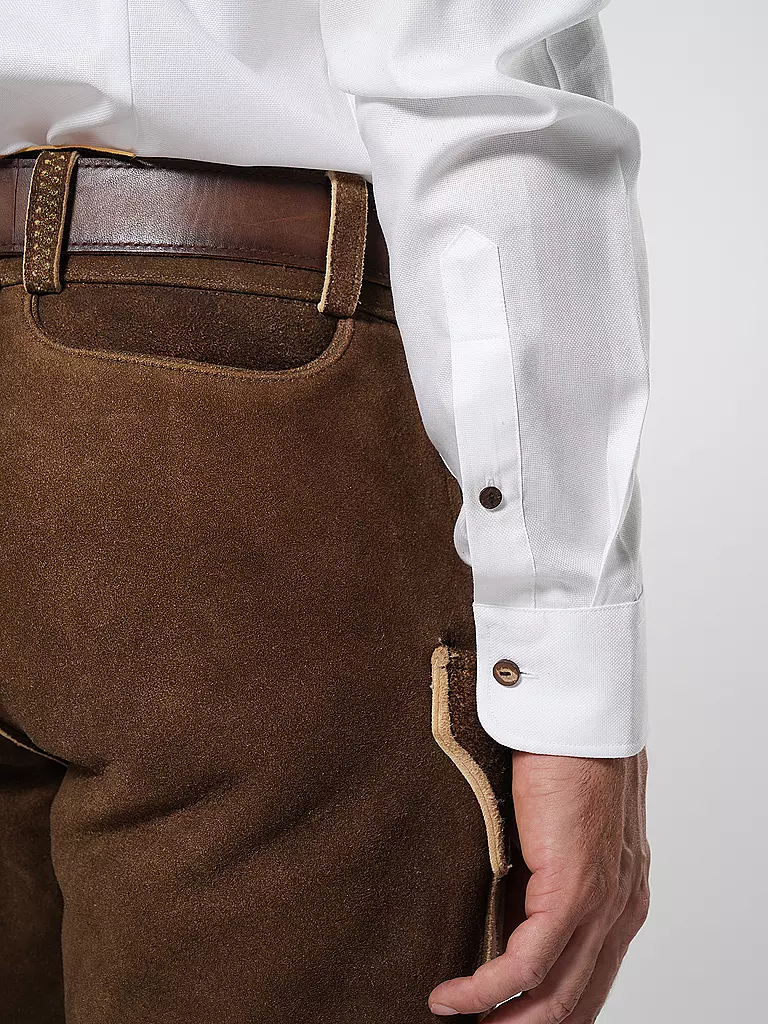 GWEIH & SILK Trachtenhemd Tailored Fit KLOSTERSEE  weiss