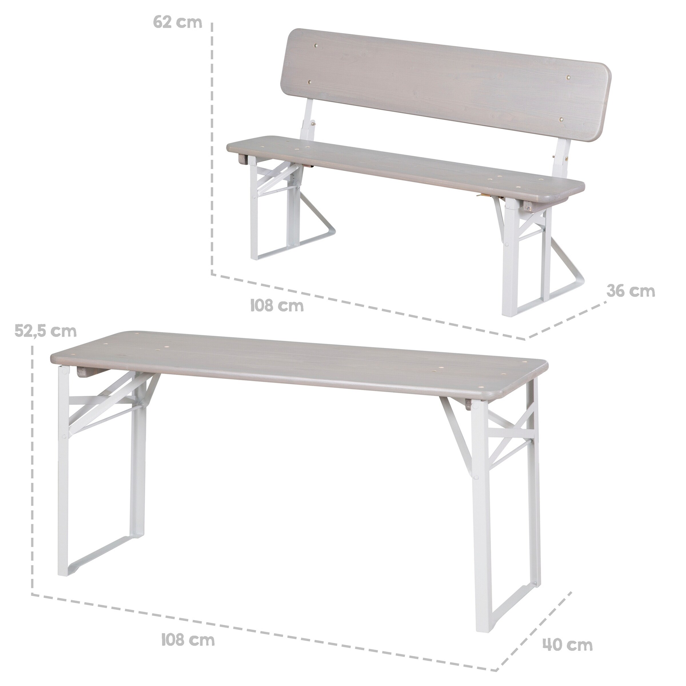 roba Kinderparty-Garnitur mit Lehne Outdoor FSC