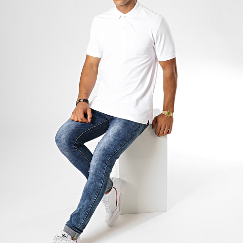 Polo Manches Courtes Dunda Slim D11595-5864 Blanc