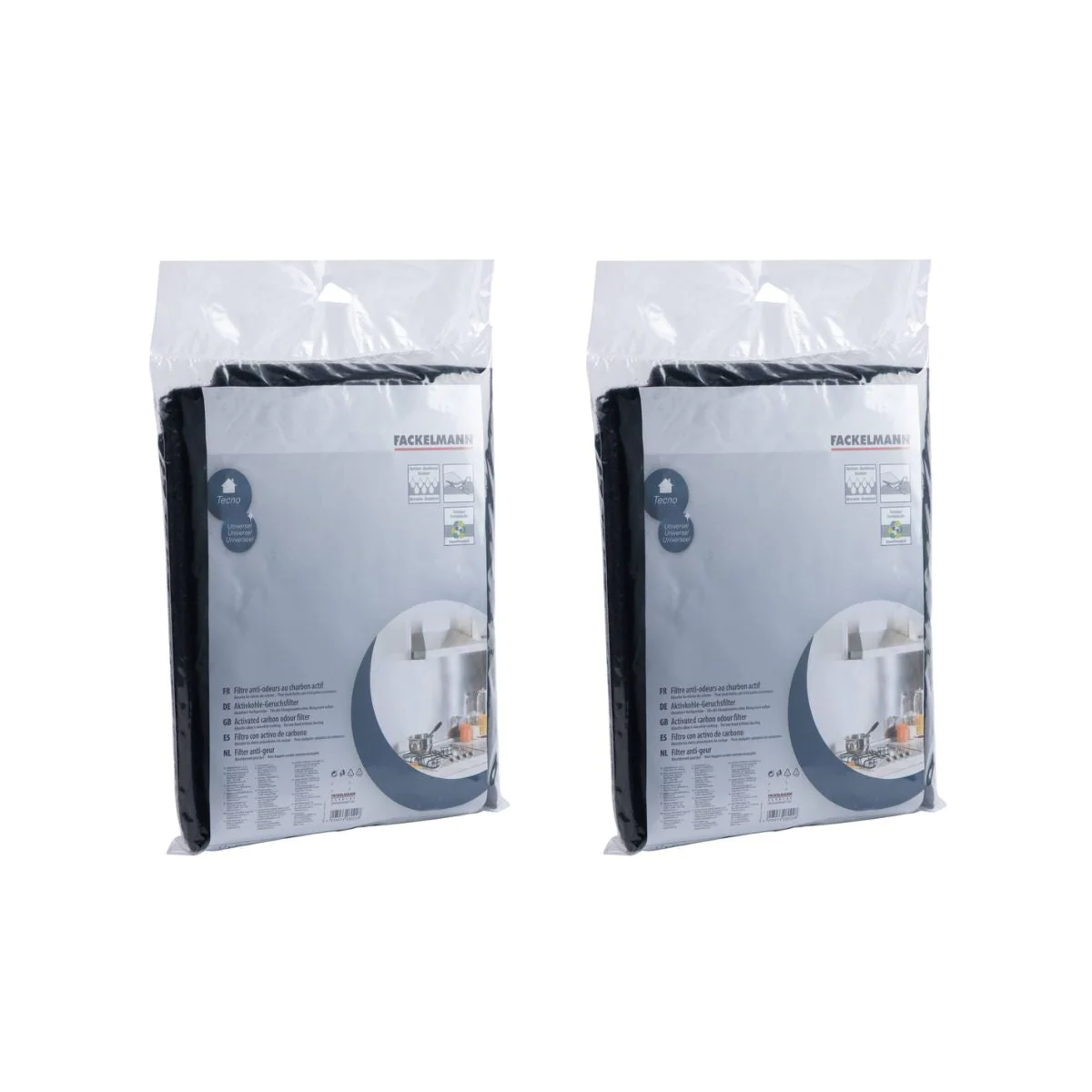 Lot de 2 filtres hotte Fackelmann Tecno Fackelmann