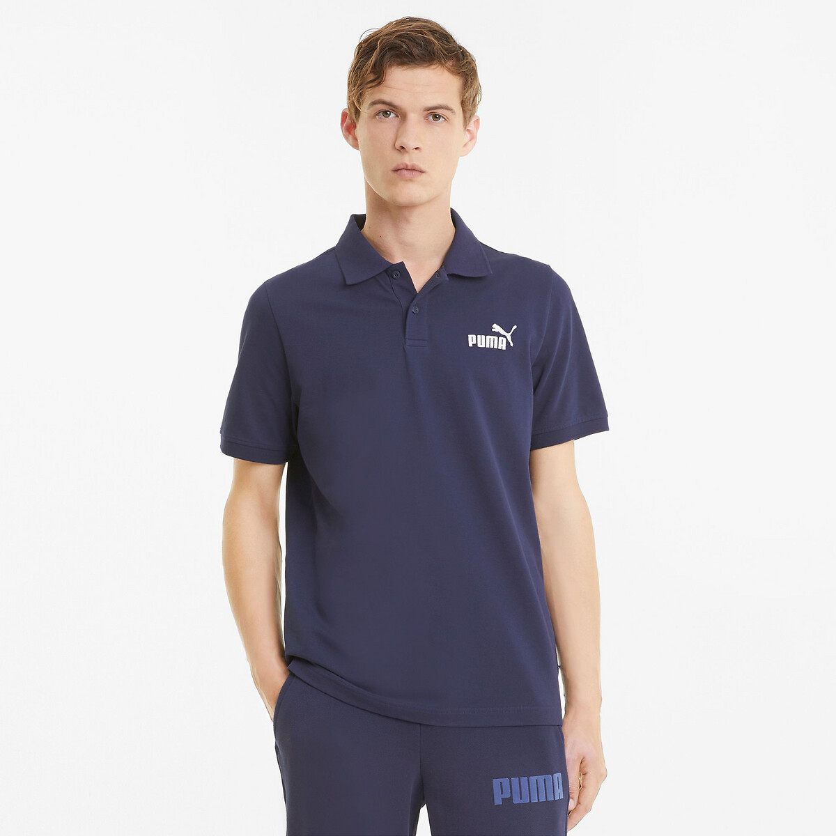 PUMA<br>Polo em algodão piqué essencial
