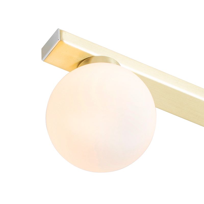 Moderne plafondlamp messing IP44 4-lichts - Cederic