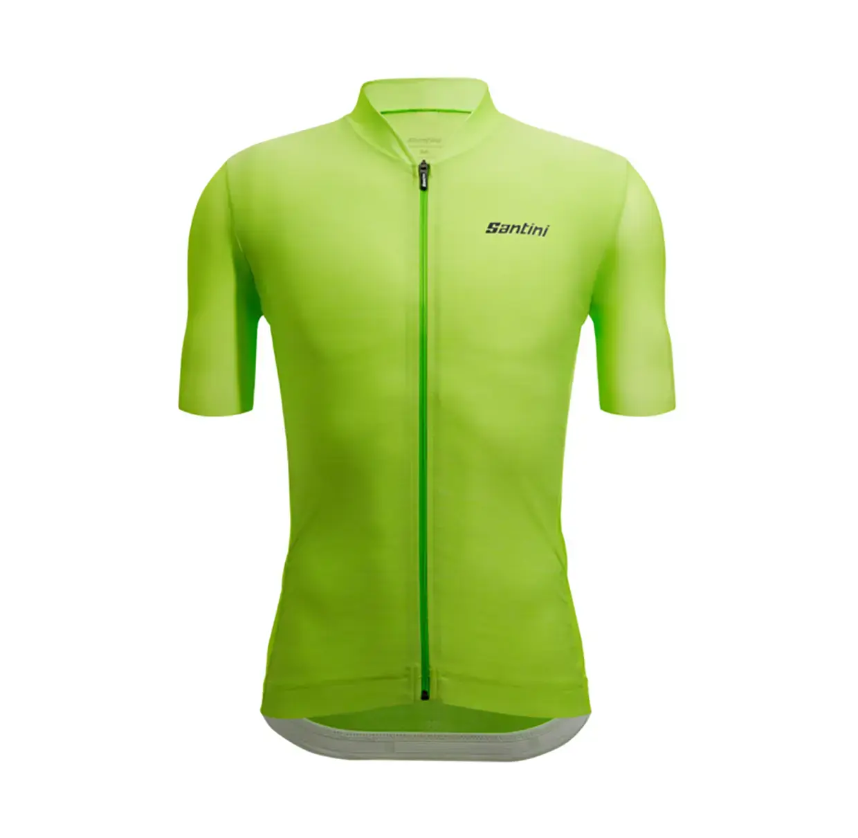 Santini Colore Puro Fietsshirt Korte Mouwen Fluo Groen Heren