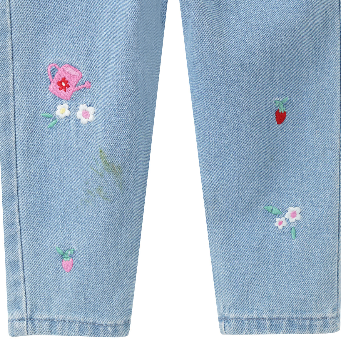 Topomini Baby Jeans mit Stickereien hellblau