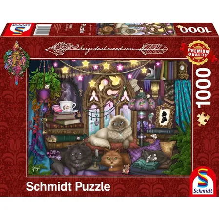 Schmidt Spiele Puzzle - Afternoon Tea mit Katzen, 1000 Teile