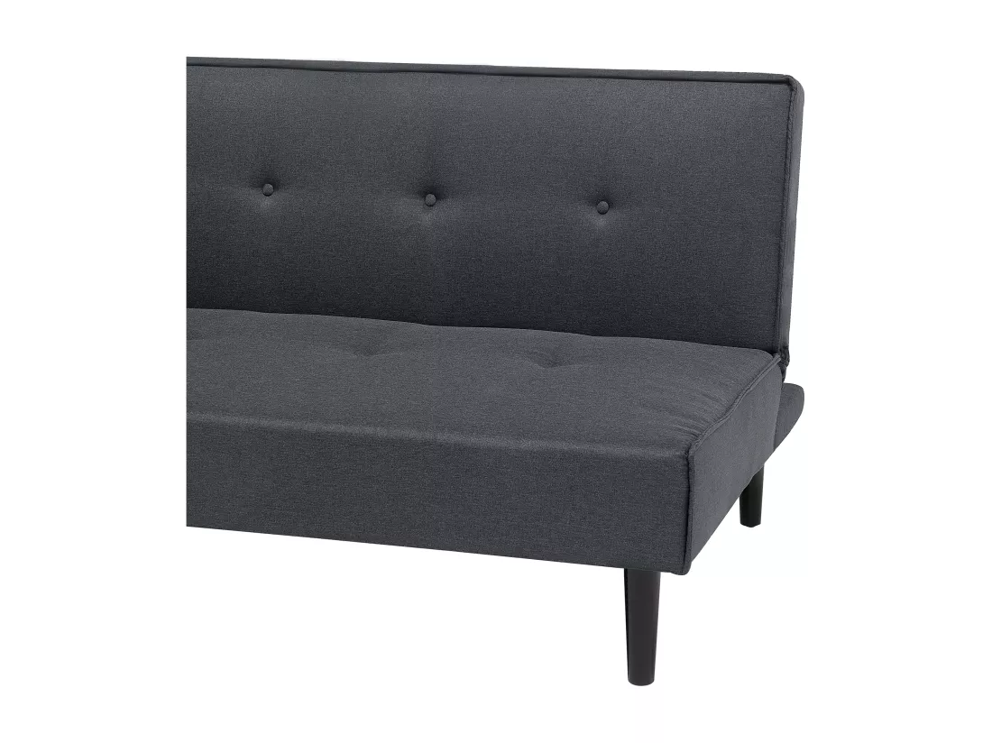 Canapé convertible 3 places en tissu gris foncé VISBY