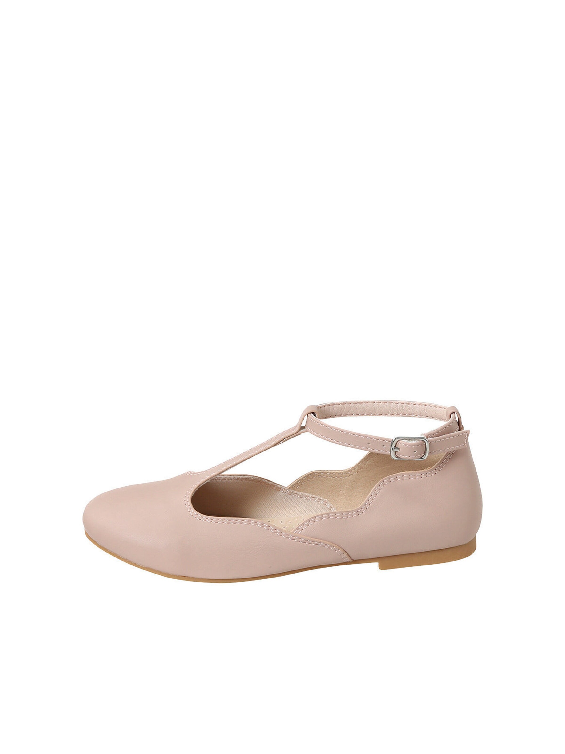 Vertbaudet Mädchen Riemen-Ballerinas mit Glitzer hellrosa