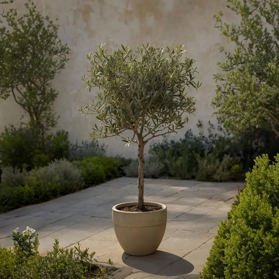 Olijfboom - Set van 2 - Olea europaea - Hoogte 50-60cm - ⌀14cm