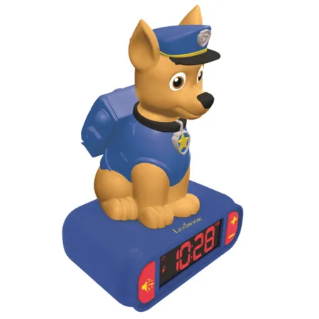 Waiky Paw Patrol Chase Wecker mit 3D Nachtlicht-Figur