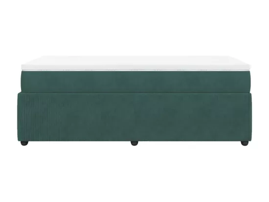 Sommier à lattes de lit avec matelas Vert foncé 90x190 cm