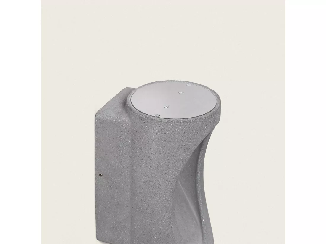 Applique Murale Extérieure LED Dimmable 12W Ciment Brinvo Gris Pierre