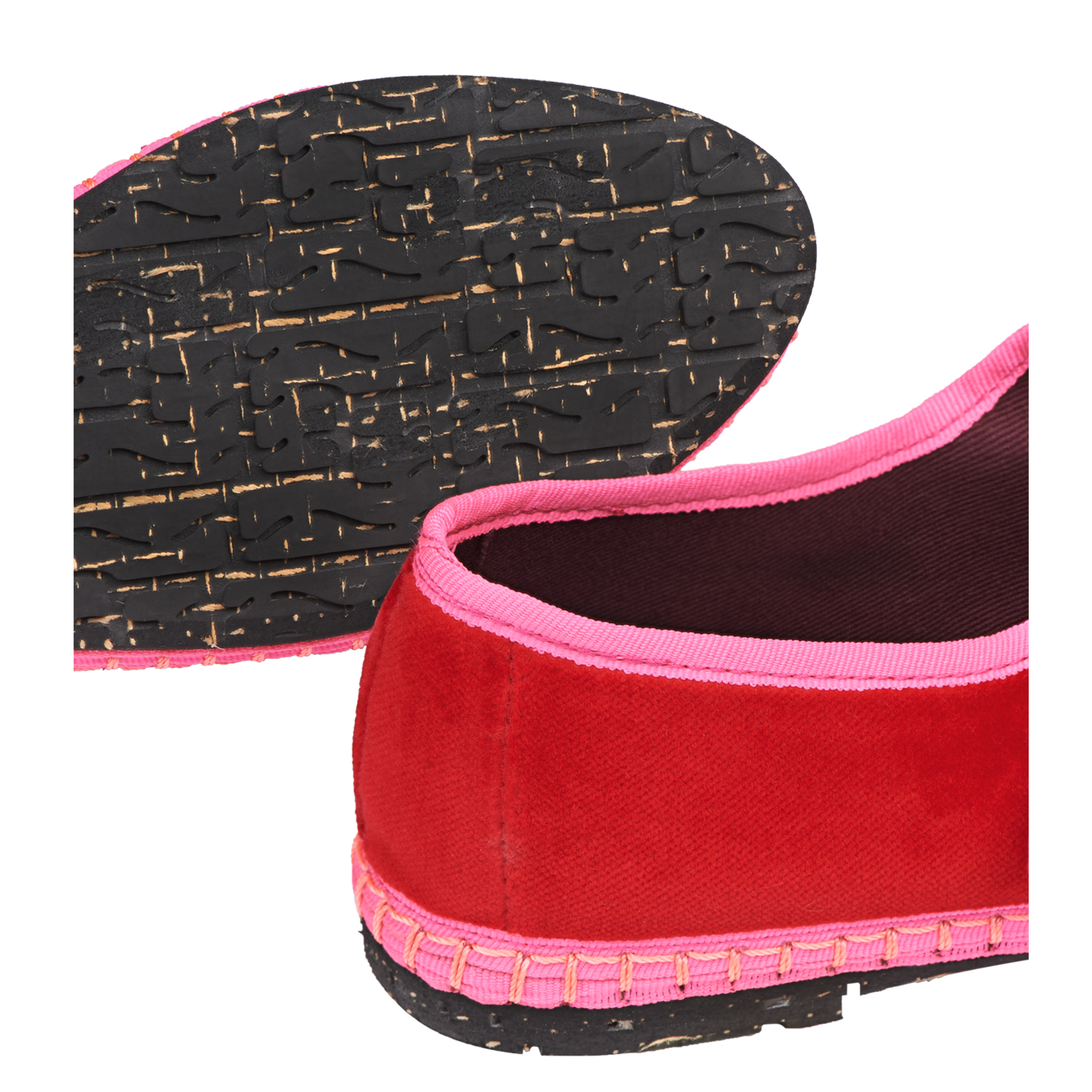 AURELIE - Espadrilles en velours | Rouge