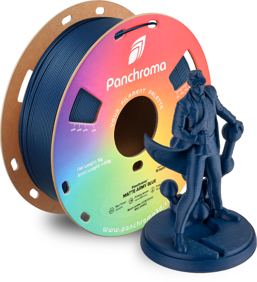 Polymaker  Panchroma™ PLA Matte Army Blue, 1,75 mm / 1000 g    Matte Eleganz in Army Blue