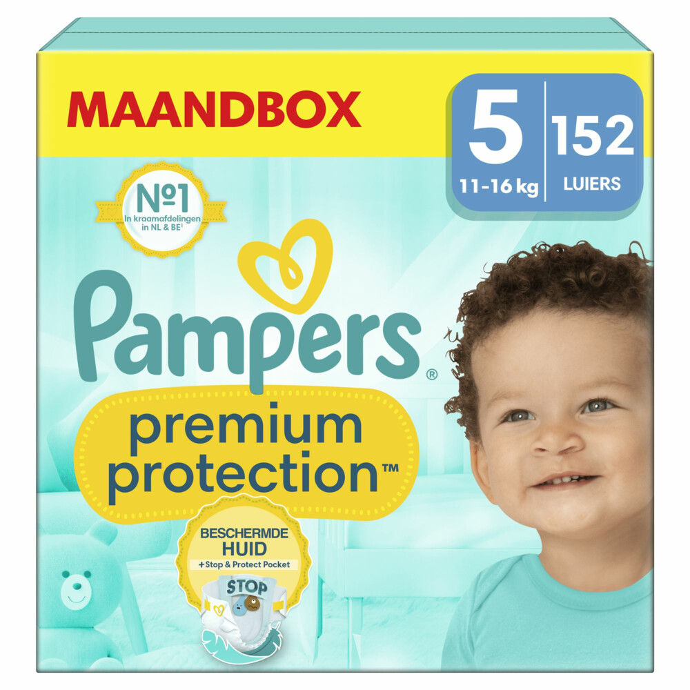 Pampers Premium Protection Luiers Maat 5 (11-16 kg)152 stuks