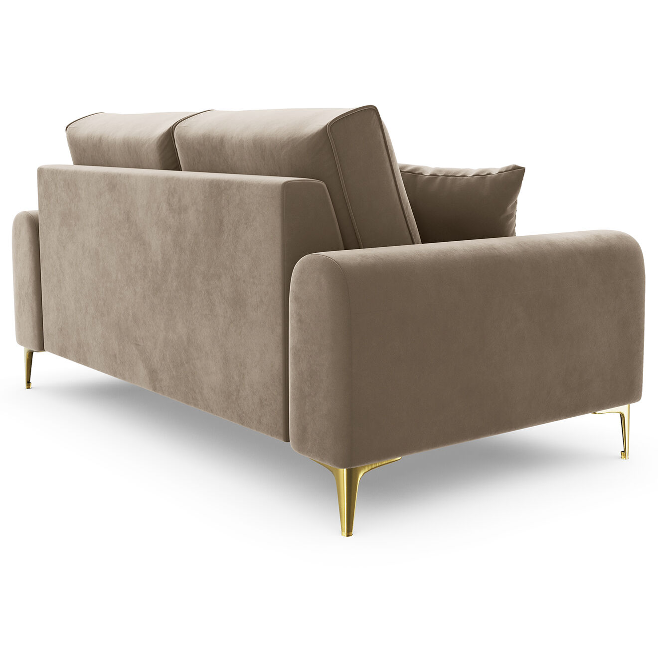 Mazzini Sofas Canapé 2 places velours madara beige - 172x102x90 cm