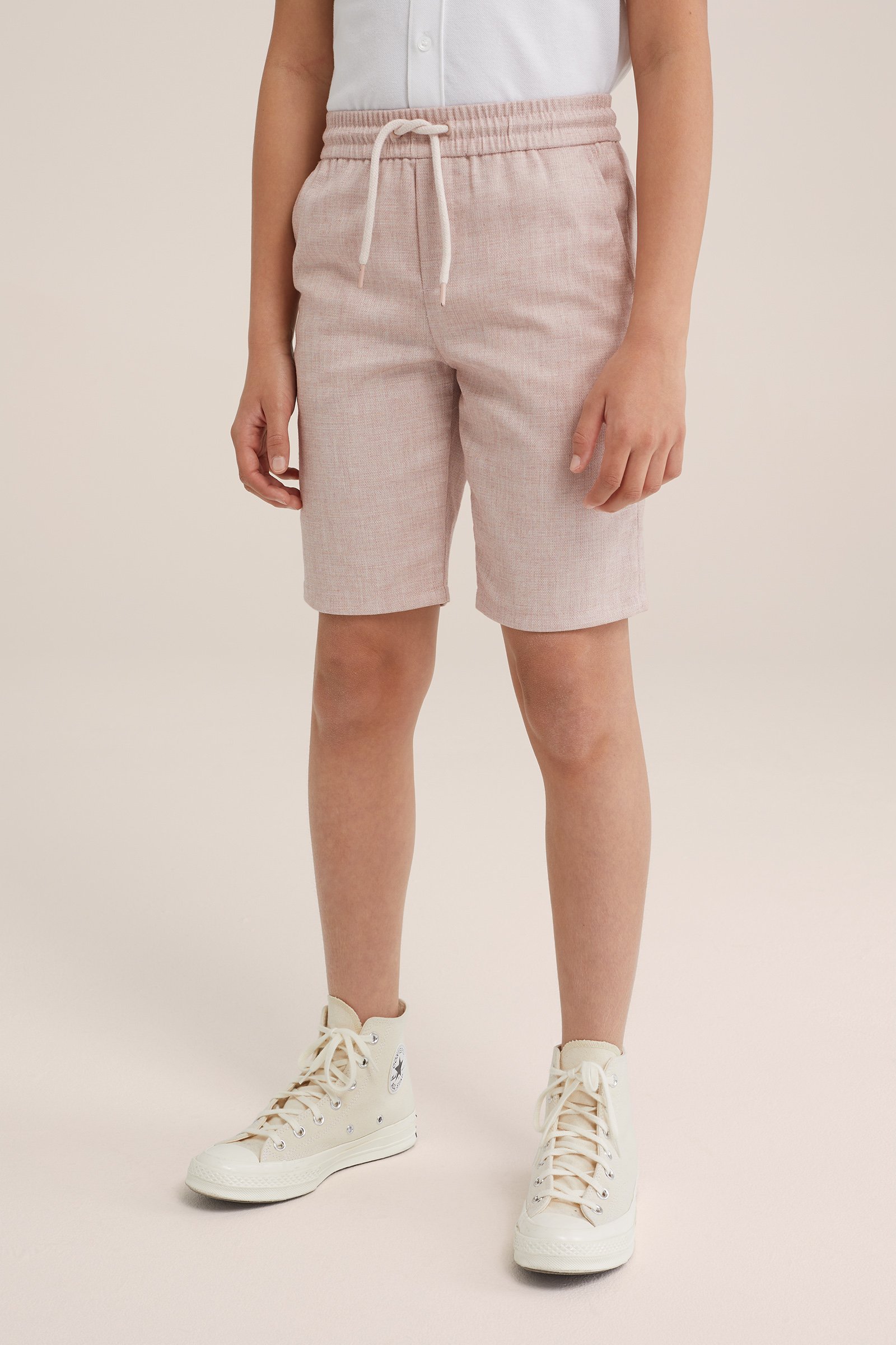 Jongens chinoshort WE Fashion Lichtroze