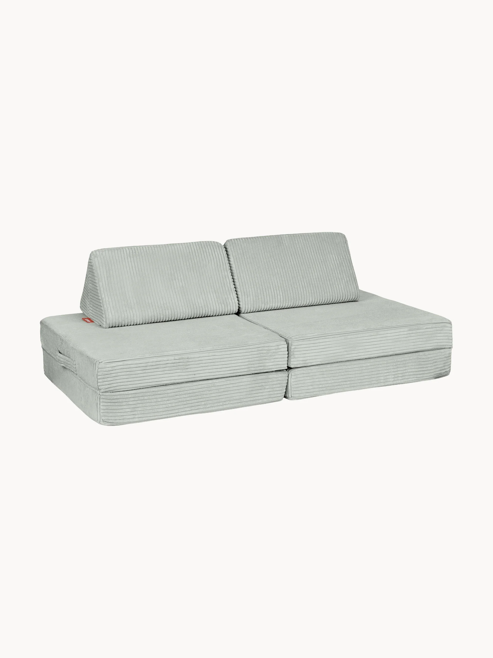 Handgemaakte modulaire corduroy speelbank voor kinderen Mila