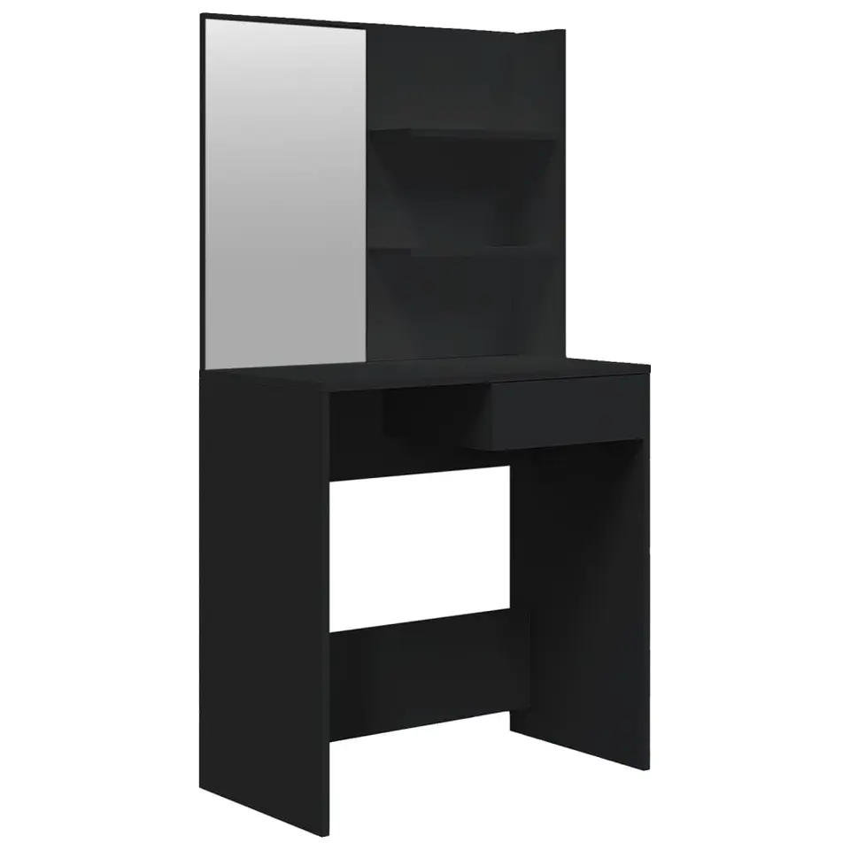 vidaXL - Kaptafel - Zwart - Bewerkt hout
