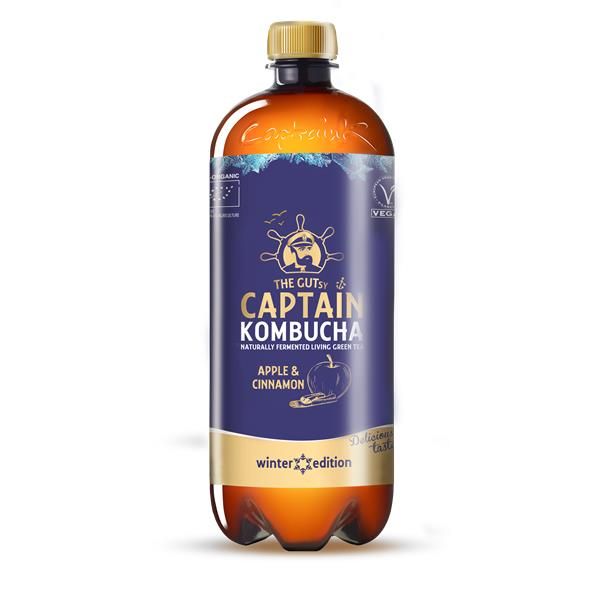 Captain Kombucha Bio Bebida Chá Maçã Canela