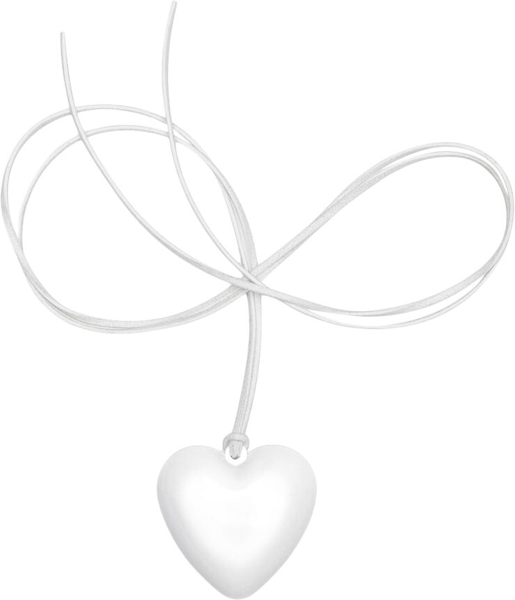 The Good Statement BIG HEART NECKLACE / WHITE White