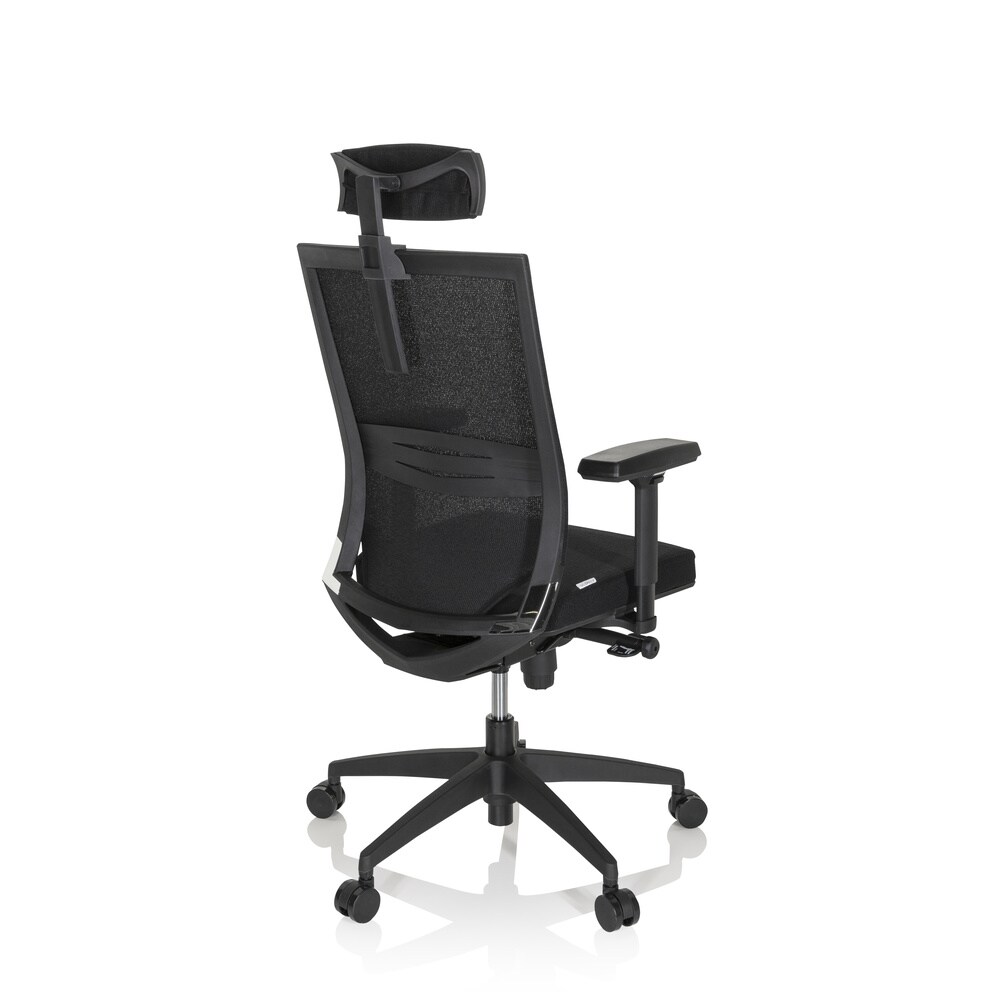 Profi Bürostuhl PORTO MAX HIGH I Stoff/Netzstoff mit Armlehnen (höhenverstellbar) hjh OFFICE