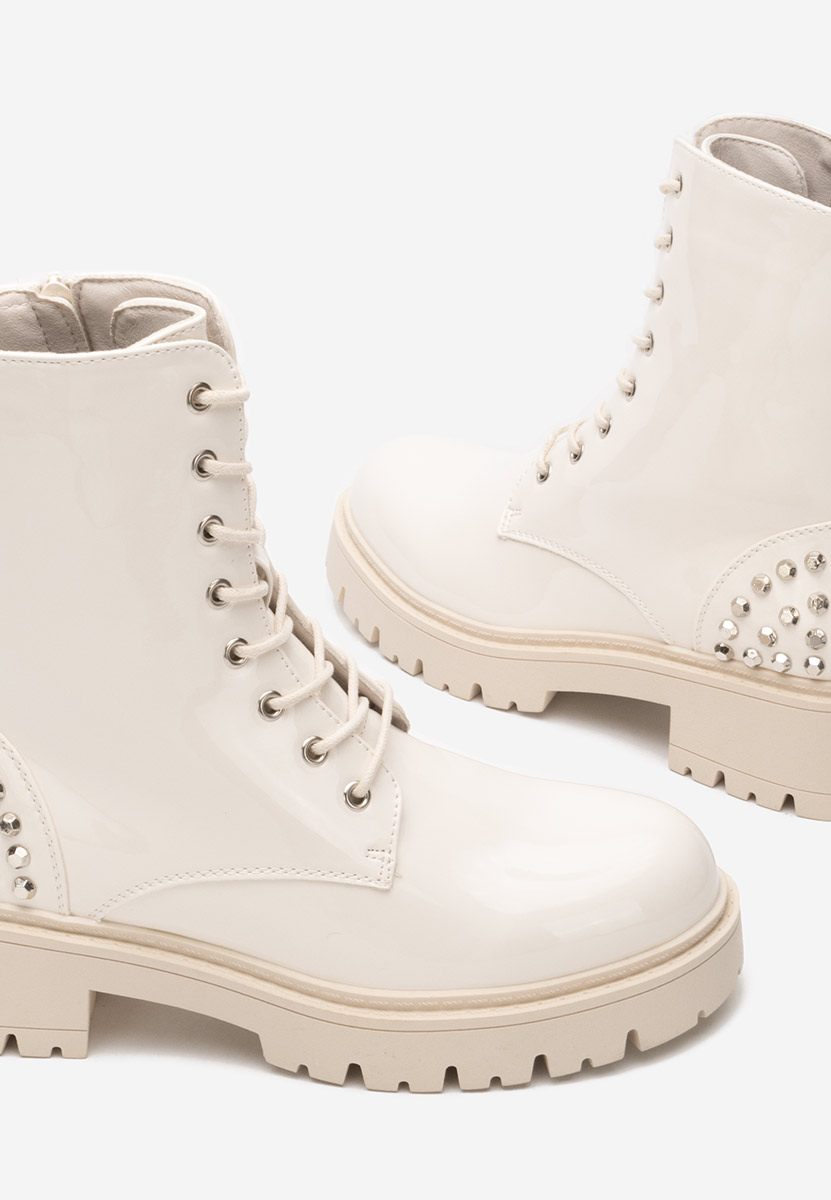 Bottines à plateau beige Erminia