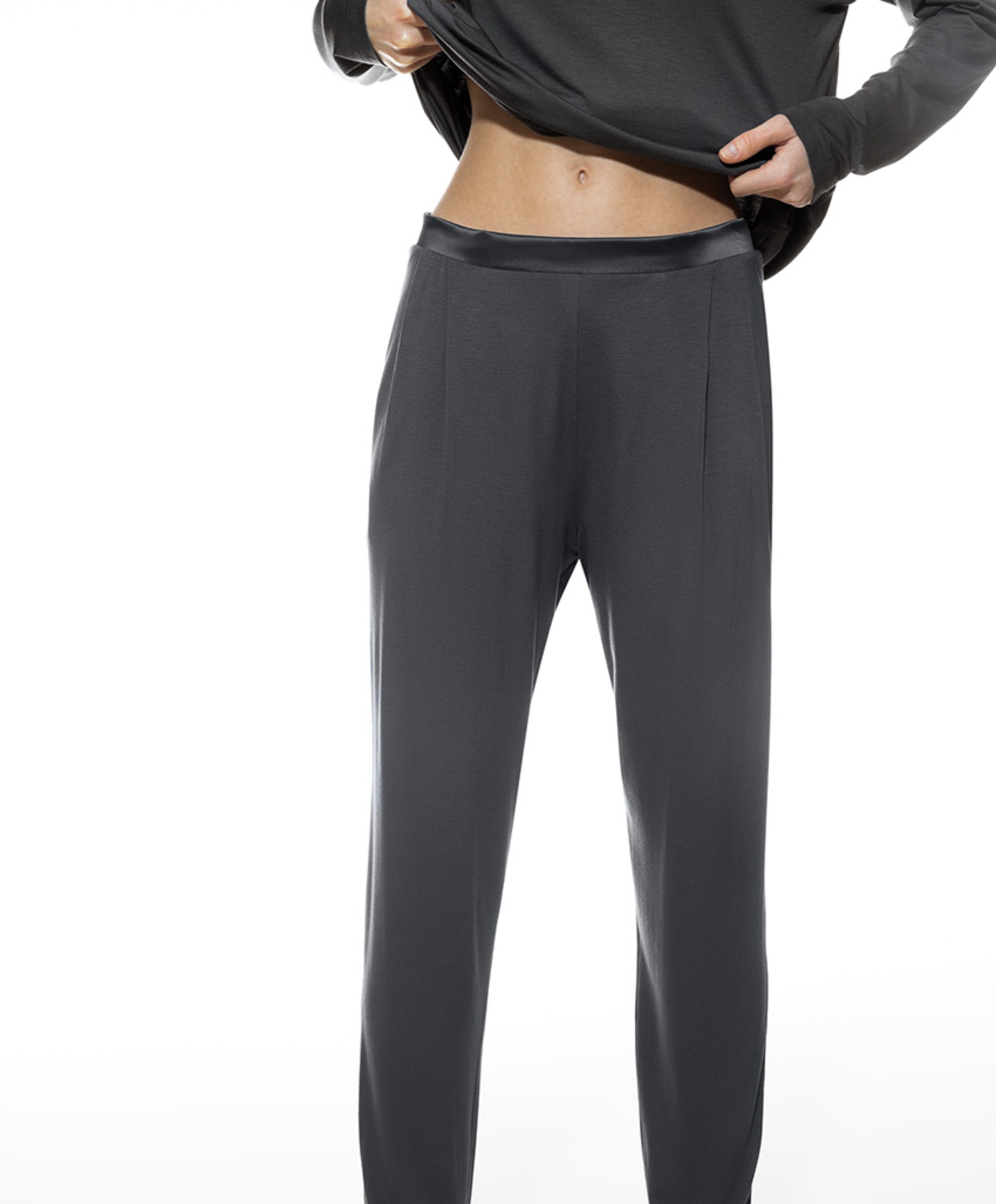 Mey Dames pyjamabroek grijs