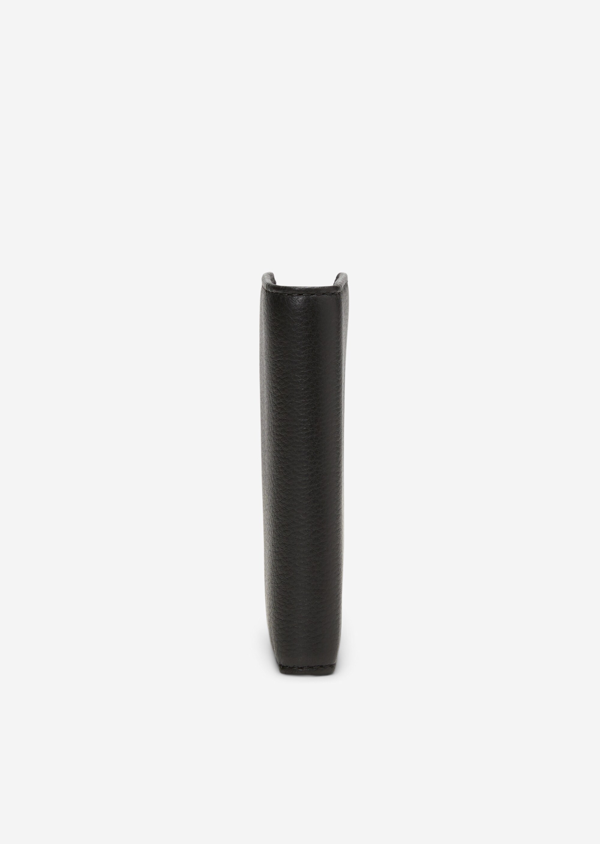 Klapp-Geldbörse aus glattem Rindleder