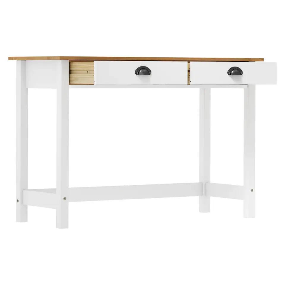 vidaXL - Wandtafel - Wit - Grenenhout