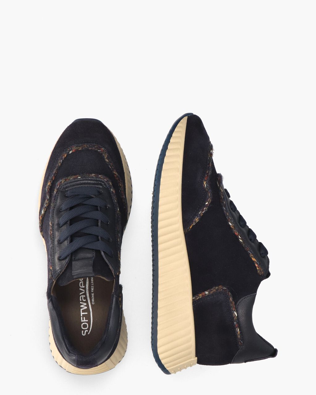 Softwaves Alexa Donkerblauw Damessneakers