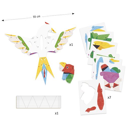 Djeco vouwset 3D poster - paradijsvogel