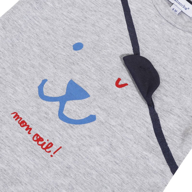 T-shirt gris en coton chiné Mon Œil bébé garçon Absorba Aucune nuance