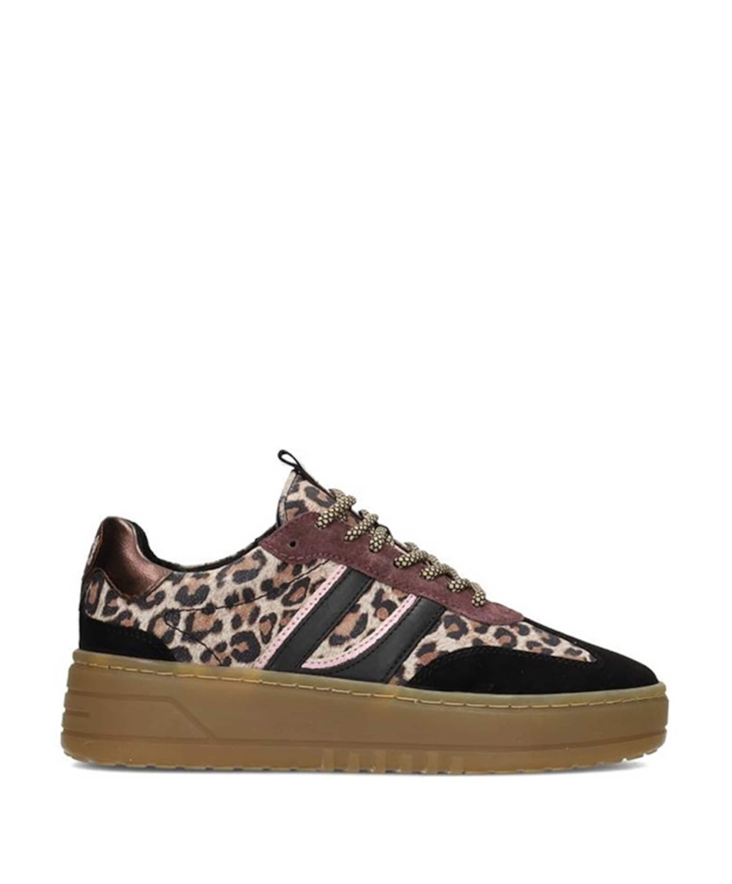 Poelman Anemone dames sneakers bruin
