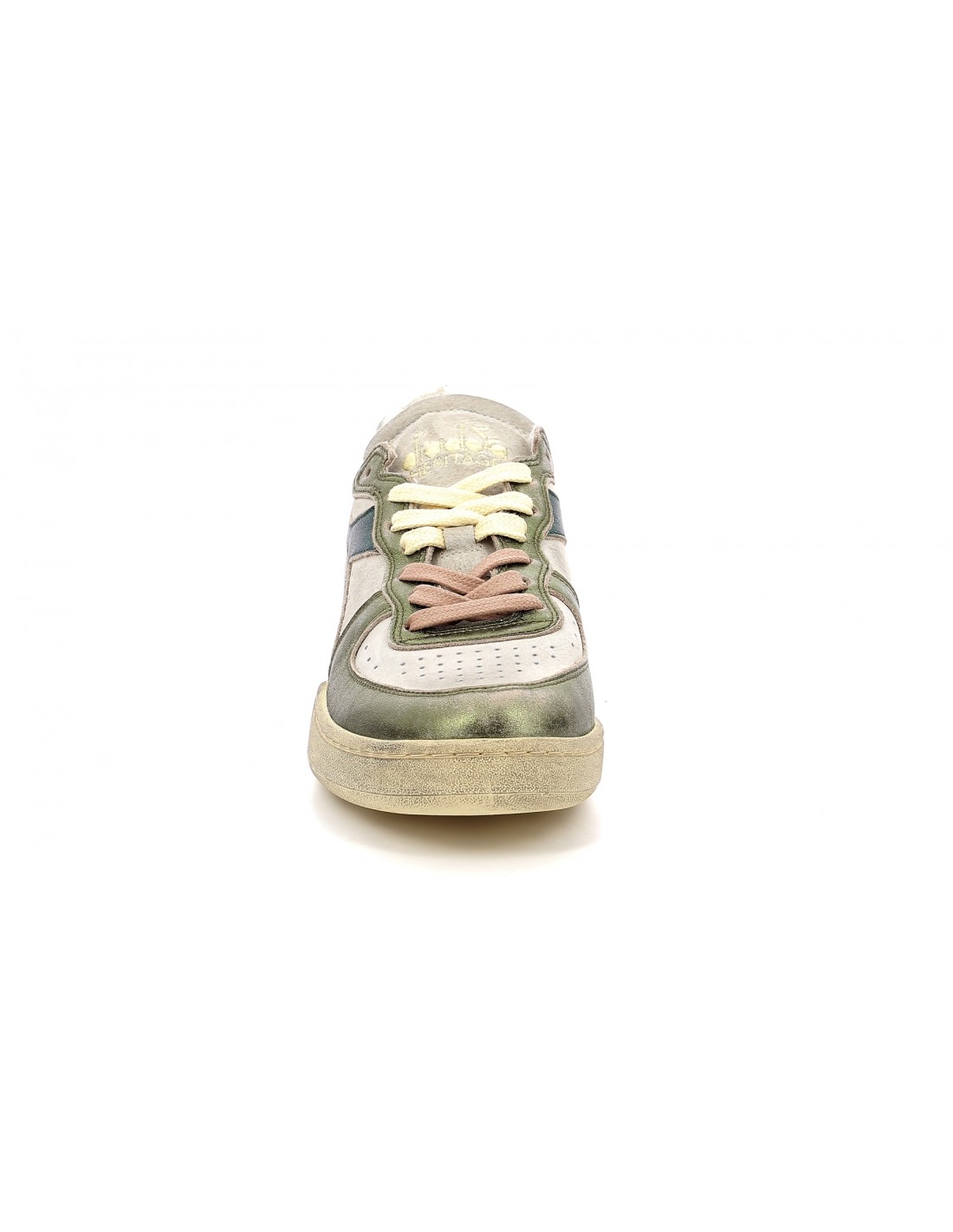 diadora heritage Sneakers Femme Mi Row Blanc/Vert/Marron